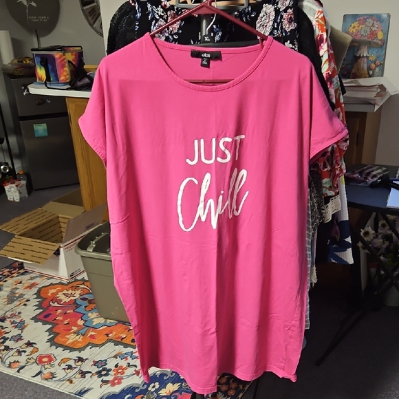 ellos Other - ellos Pink and White Cozy Pajama Set